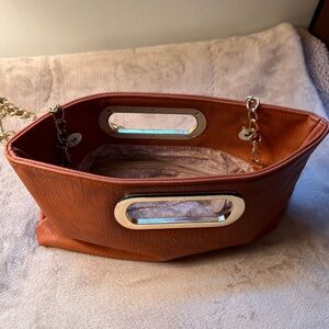 Clutch dark tan color